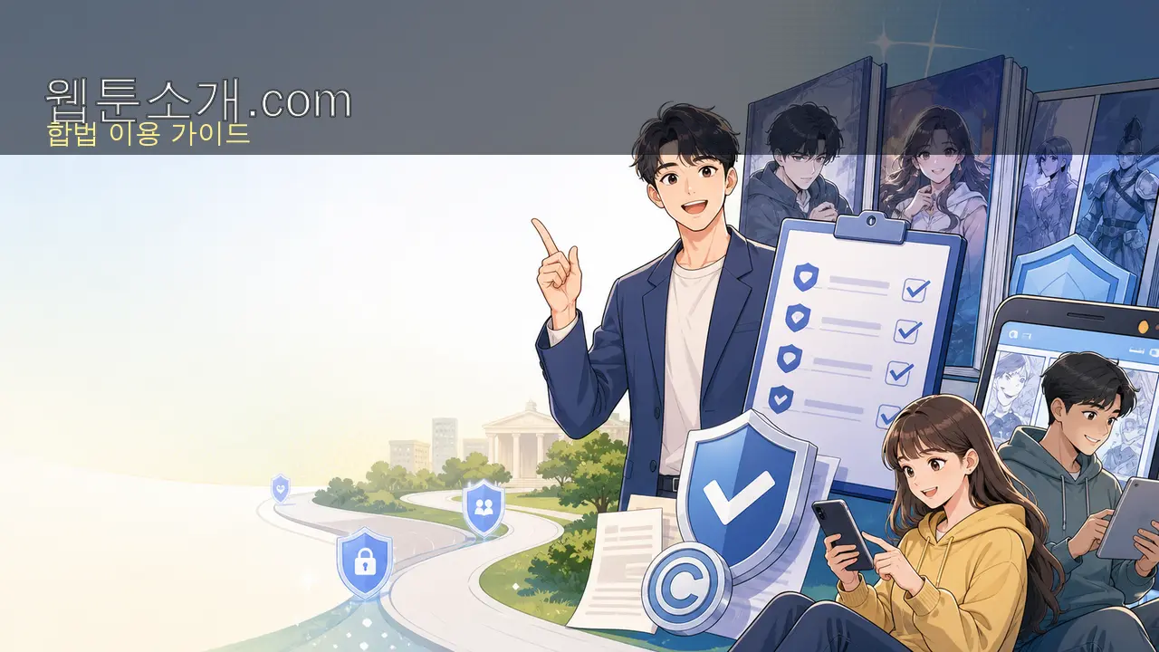 웹툰소개.com 합법 이용 가이드 이미지